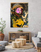 Astronaut | Graffiti  | Pop art | Street-art aesthetics by TULIO ALMEIDA on GIANT ART - orange mixed media
