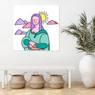 Mona Lisa by Idil Keysan on GIANT ART - pink digital drawing