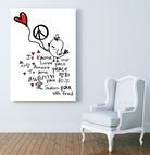 peace and love bird by Cindy Shim on GIANT ART - black typography