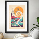 Surf Before Christmas by Victor Vercesi on GIANT ART - yellow digital drawing