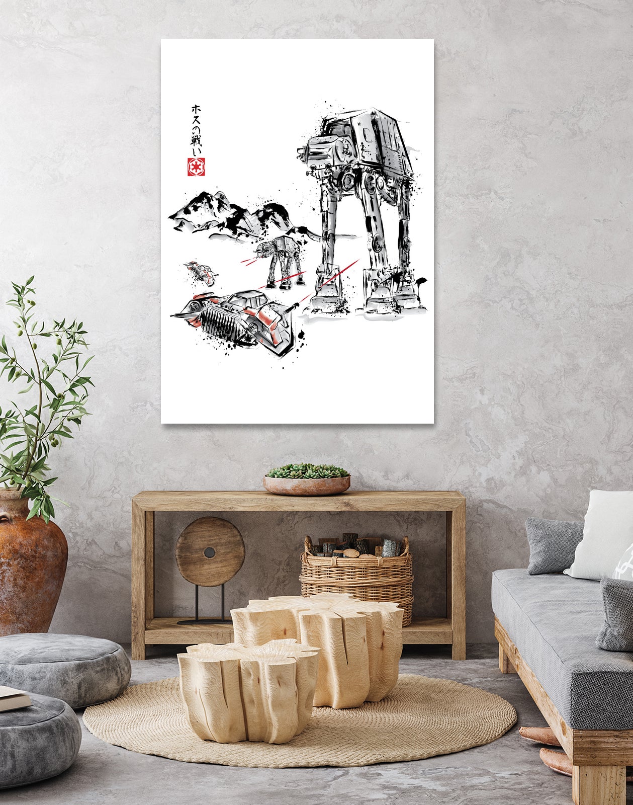 Battle in the Snow sumi-e by Antonio Camarena on GIANT ART - white digital painting