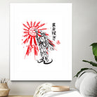 Mandalorian Warrior sumi-e by Antonio Camarena on GIANT ART - white digital painting