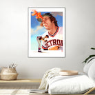 Mark Fidrych by Claudia Labarca on GIANT ART - orange digital painting