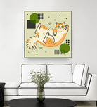 CATS_2 by Filomena Fidalgo on GIANT ART - green digital drawing
