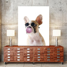 Dog With Bubble Gum by miguel angel romero franco on GIANT ART - pink photo manipulation