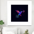 Colibri's world by Ilya Shapko on GIANT ART - blue mixed media