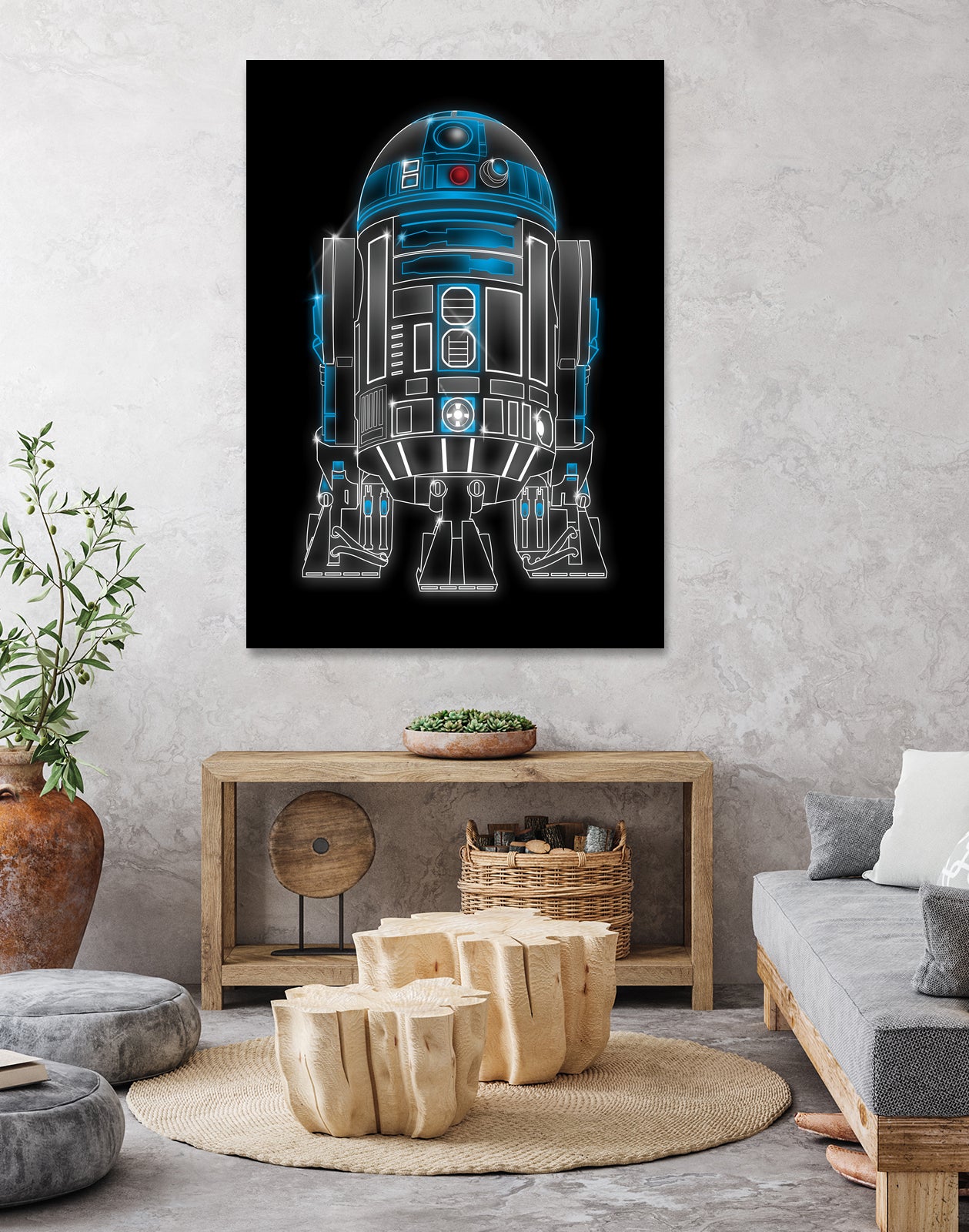 Neon Droid by Antonio Camarena on GIANT ART - black digital painting