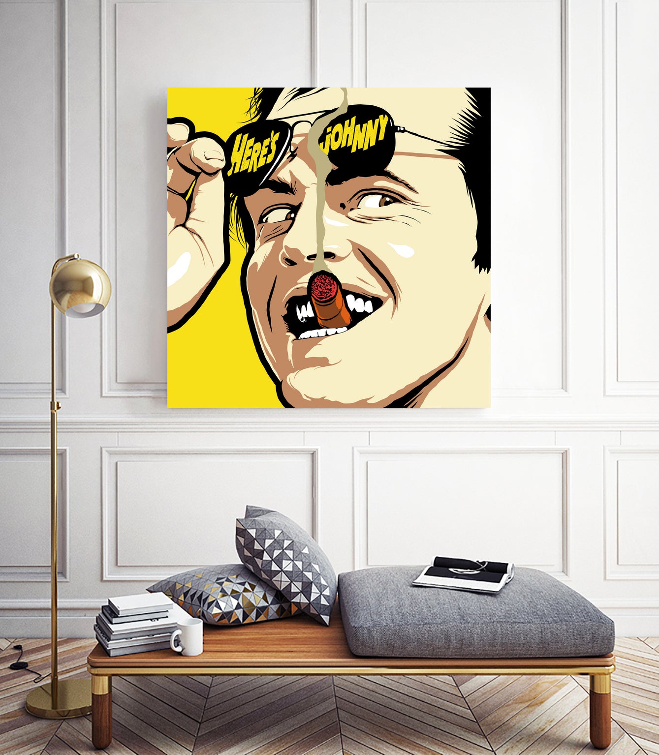 Shiny Sunglasses by Bily Mariano da Luz on GIANT ART - yellow digital painting