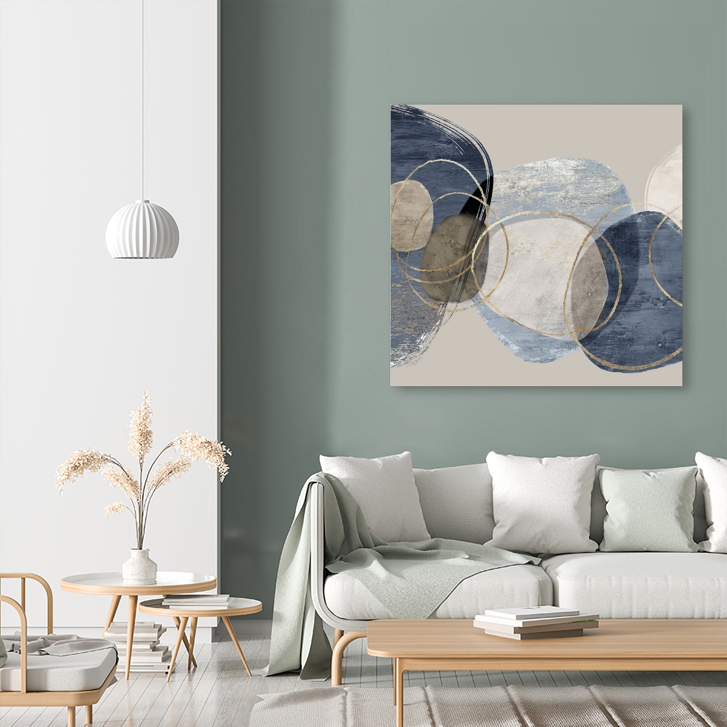 Conglomerate I by Pi Studio on GIANT ART - blue mixed media
