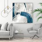 Black Ink I Indigo Version by Pi Studio on GIANT ART - blue mixed media
