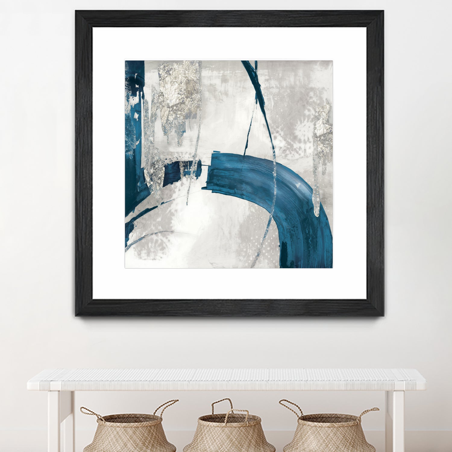 Black Ink I Indigo Version by Pi Studio on GIANT ART - blue mixed media