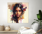 Watercolor Hindu Woman #1 by Isabel Cerdá Muñoz on GIANT ART - brown digital painting