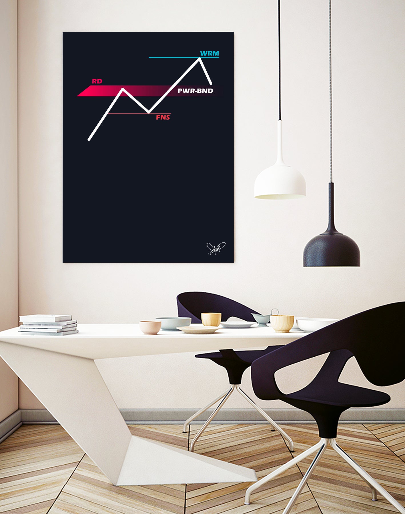 PWR BND by Jonathan Morales on GIANT ART - white typography