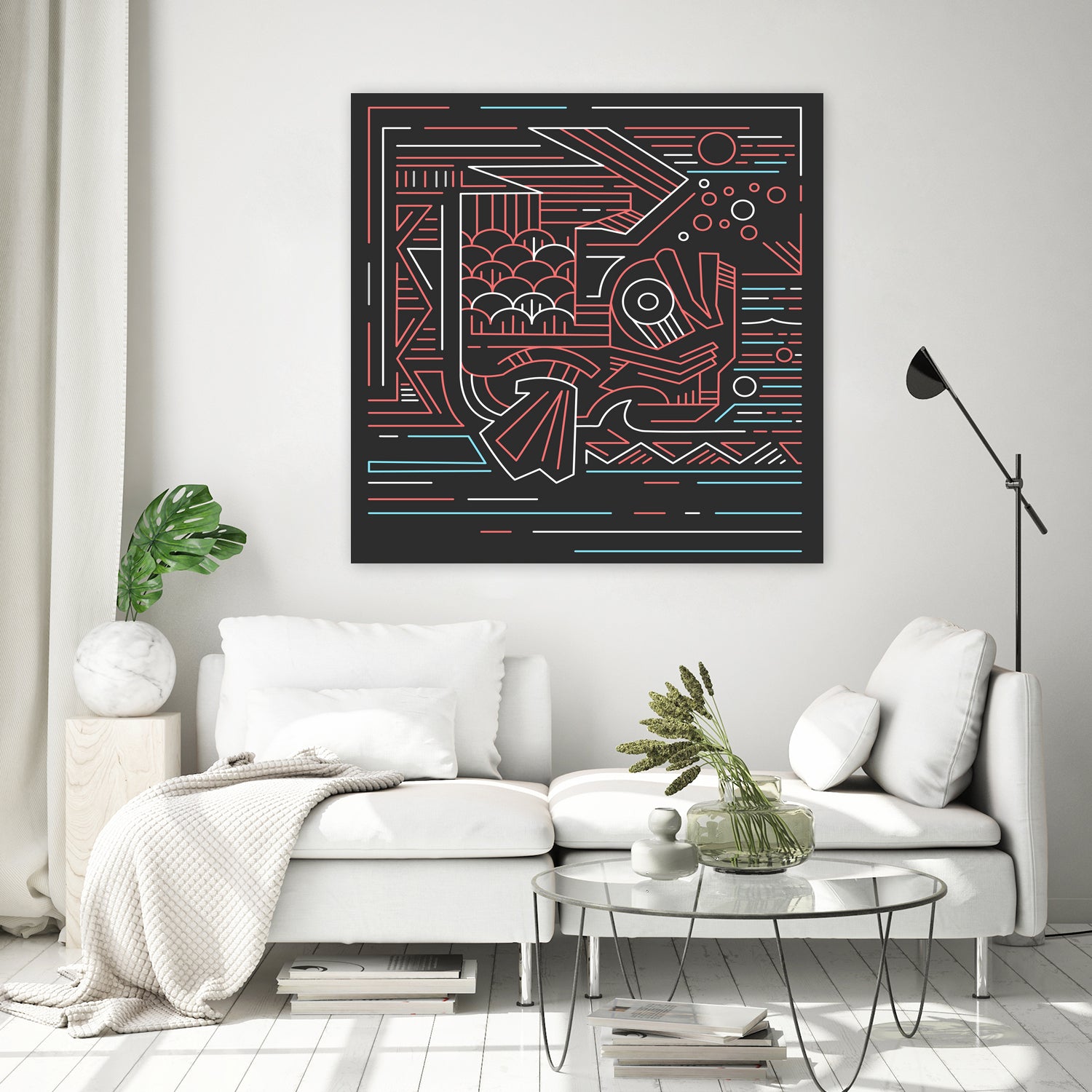 Koi fish digital illustration by Bernardo Ramonfaur on GIANT ART - blue digital drawing