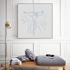 Jesus Christ at the Cross in a contemporary style by Bernardo Ramonfaur on GIANT ART - blue digital drawing