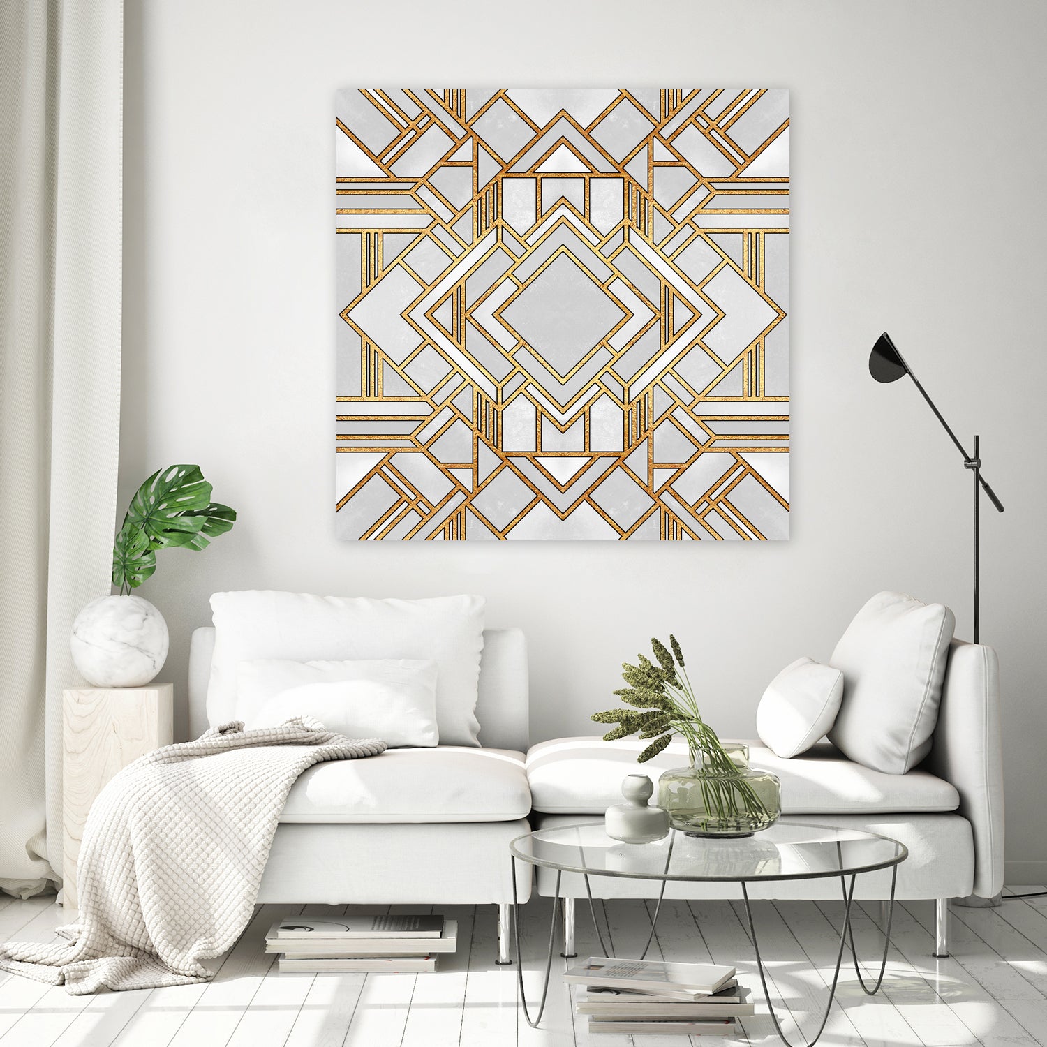 Art Deco 1 by Elisabeth Fredriksson on GIANT ART - white mixed media