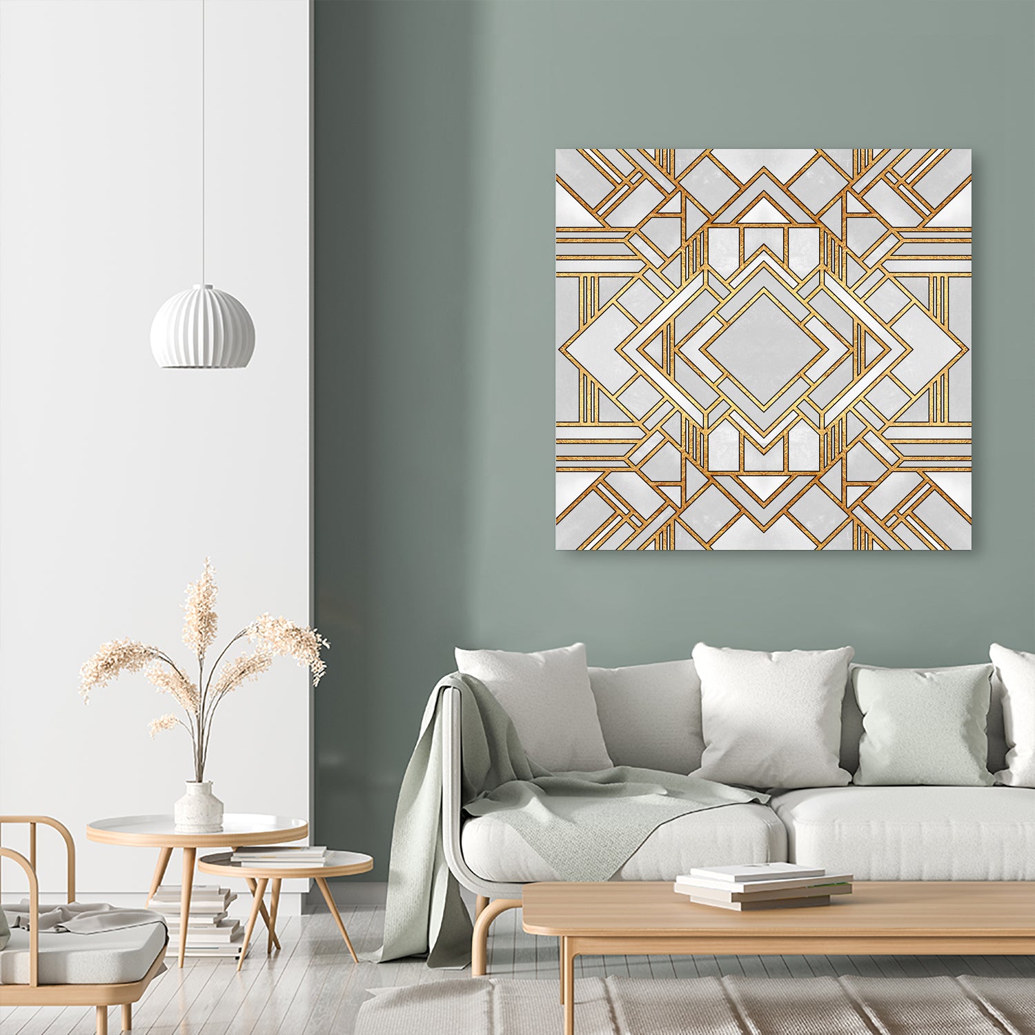 Art Deco 1 by Elisabeth Fredriksson on GIANT ART - white mixed media