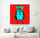 Rebel Owl by Tina Franco on GIANT ART - red digital drawing