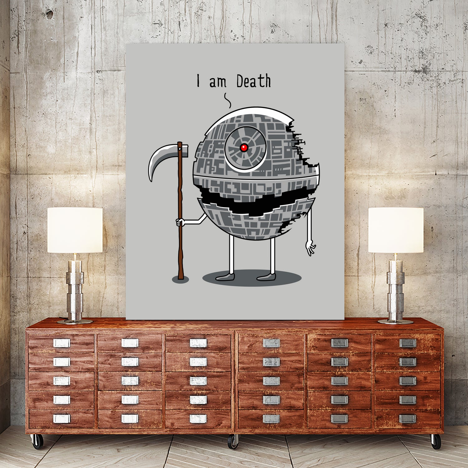 I am Death by Vincent Trinidad on GIANT ART - gray digital painting