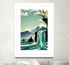waterfall blossom dream by Sjoerd Piepenbrink on GIANT ART - blue vector illustration