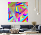 STRIPES II by Anthony Foronda on GIANT ART - pink vector illustration