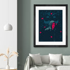 Mr. Robo by Tibor Lovas on GIANT ART - pink vector illustration