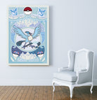 Stained Glass Articuno: Pokemon GO Edition by Erin Fitzgerald on GIANT ART - blue digital drawing