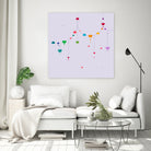 Colorful Love by Alessandra Gagliano on GIANT ART - fuchsia vector illustration