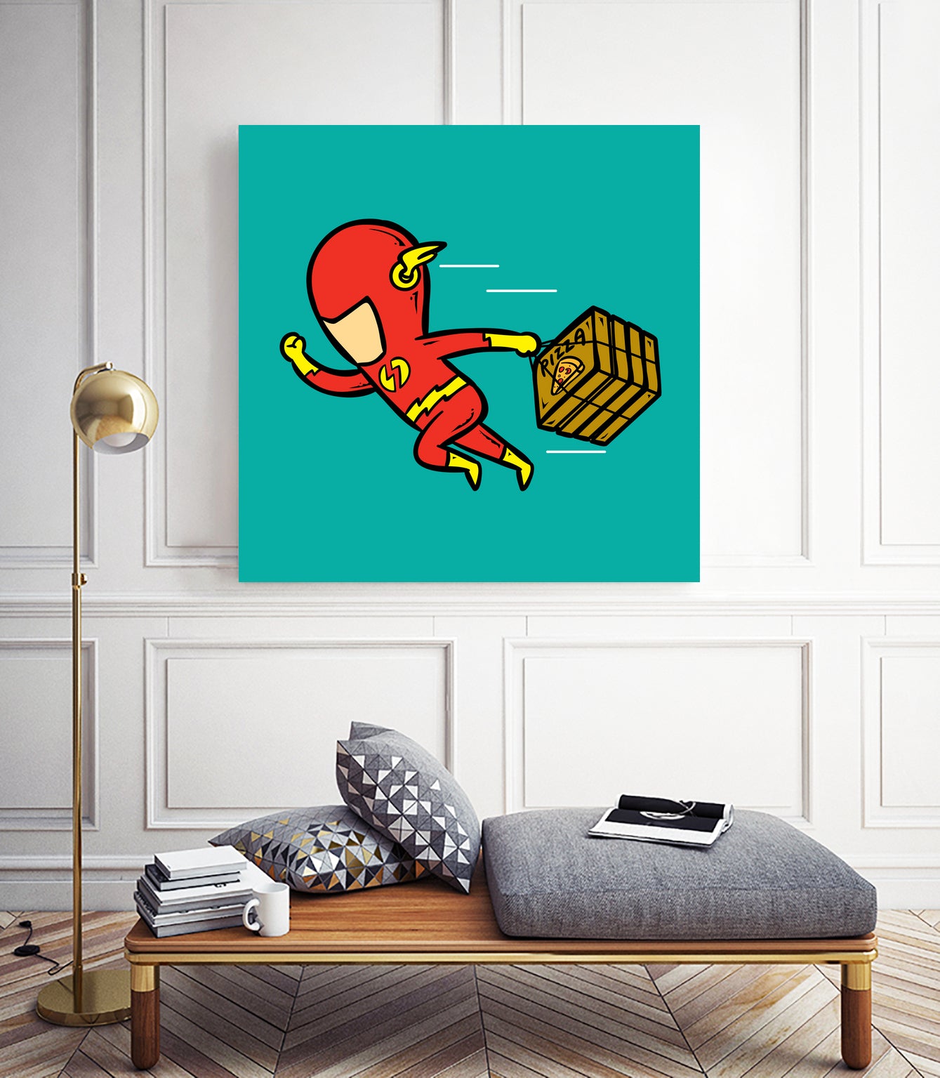 Part Time Job - Pizza House by Chow Hon Lam on GIANT ART - red digital drawing