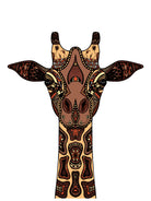 Coloured Giraffe Illustration/Drawing by Naomi Davies on GIANT ART - black digital drawing