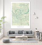 Nashville Map Blue by Hubert Roguski on GIANT ART - blue digital painting