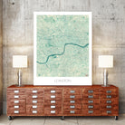 London Map Blue by Hubert Roguski on GIANT ART - blue digital painting