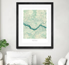 Seoul Map Blue by Hubert Roguski on GIANT ART - blue digital painting