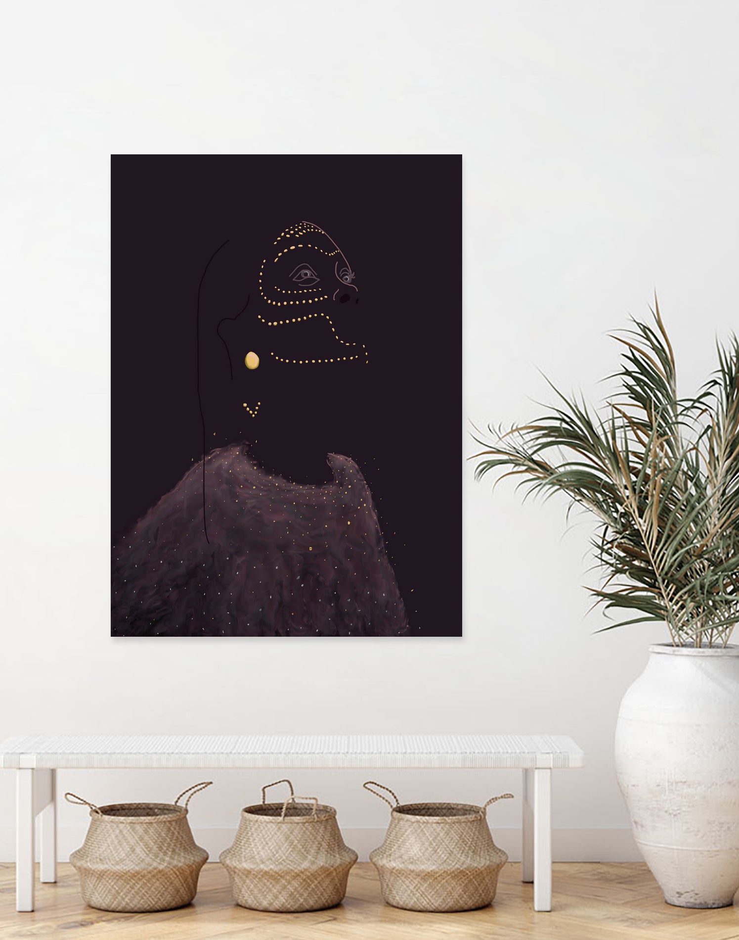 space by Sara Silva on GIANT ART - fuchsia digital drawing