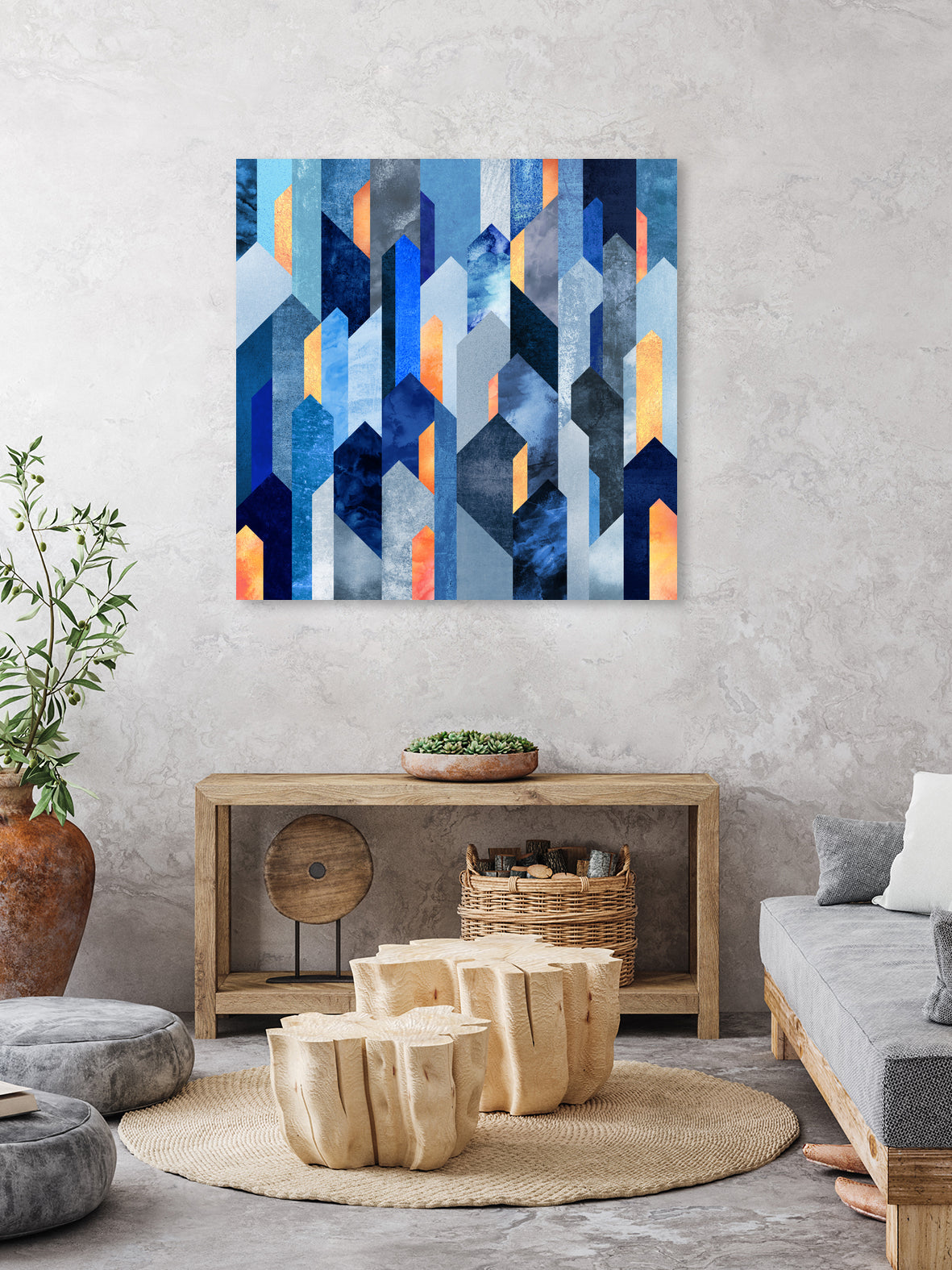 Kyanite & Salt Stone by Elisabeth Fredriksson on GIANT ART - blue mixed media