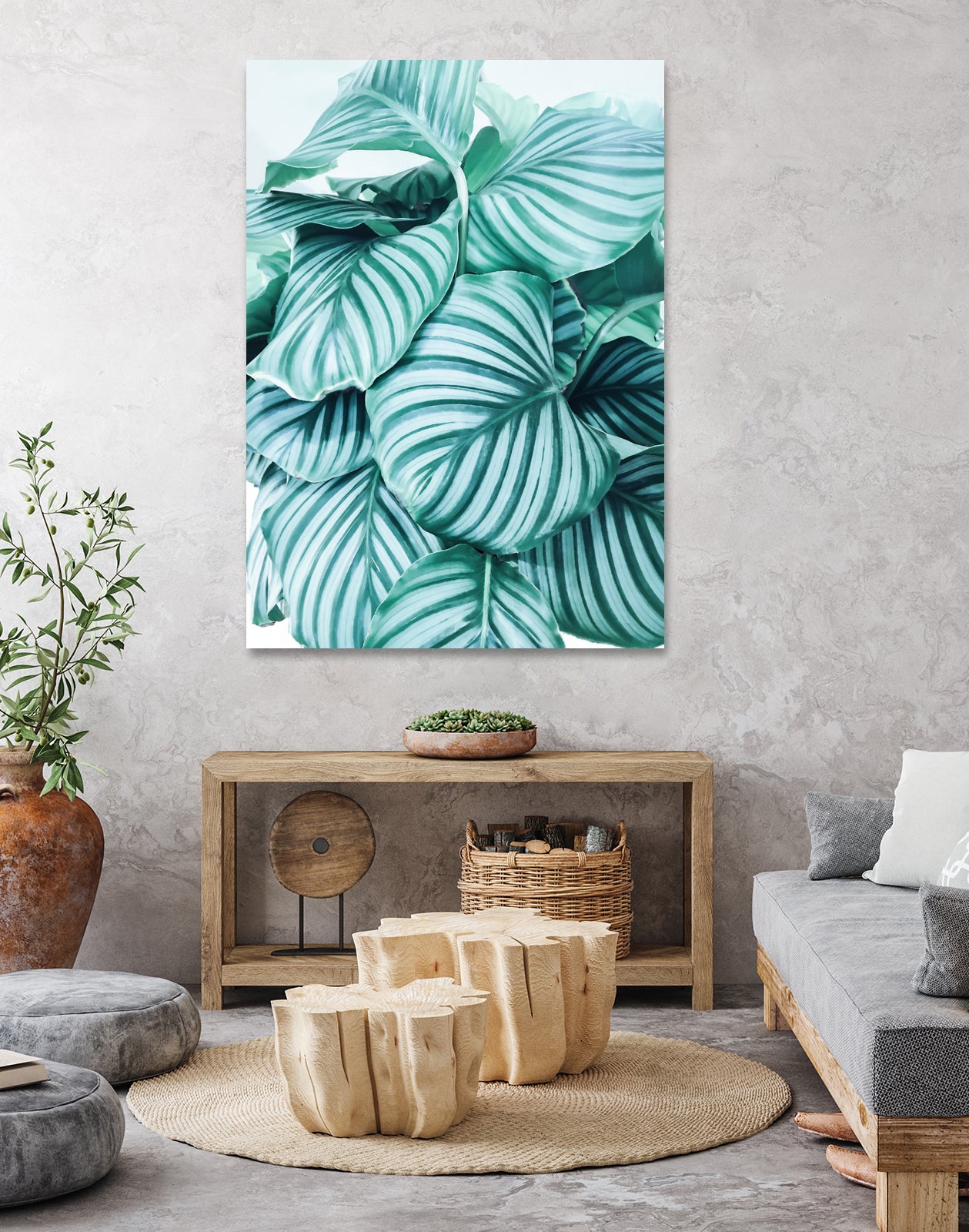 Long  embrace - teal green by Gale Switzer on GIANT ART - green photo manipulation