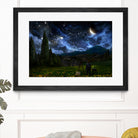 Starry Night by Alex Ruiz on GIANT ART - blue digital painting