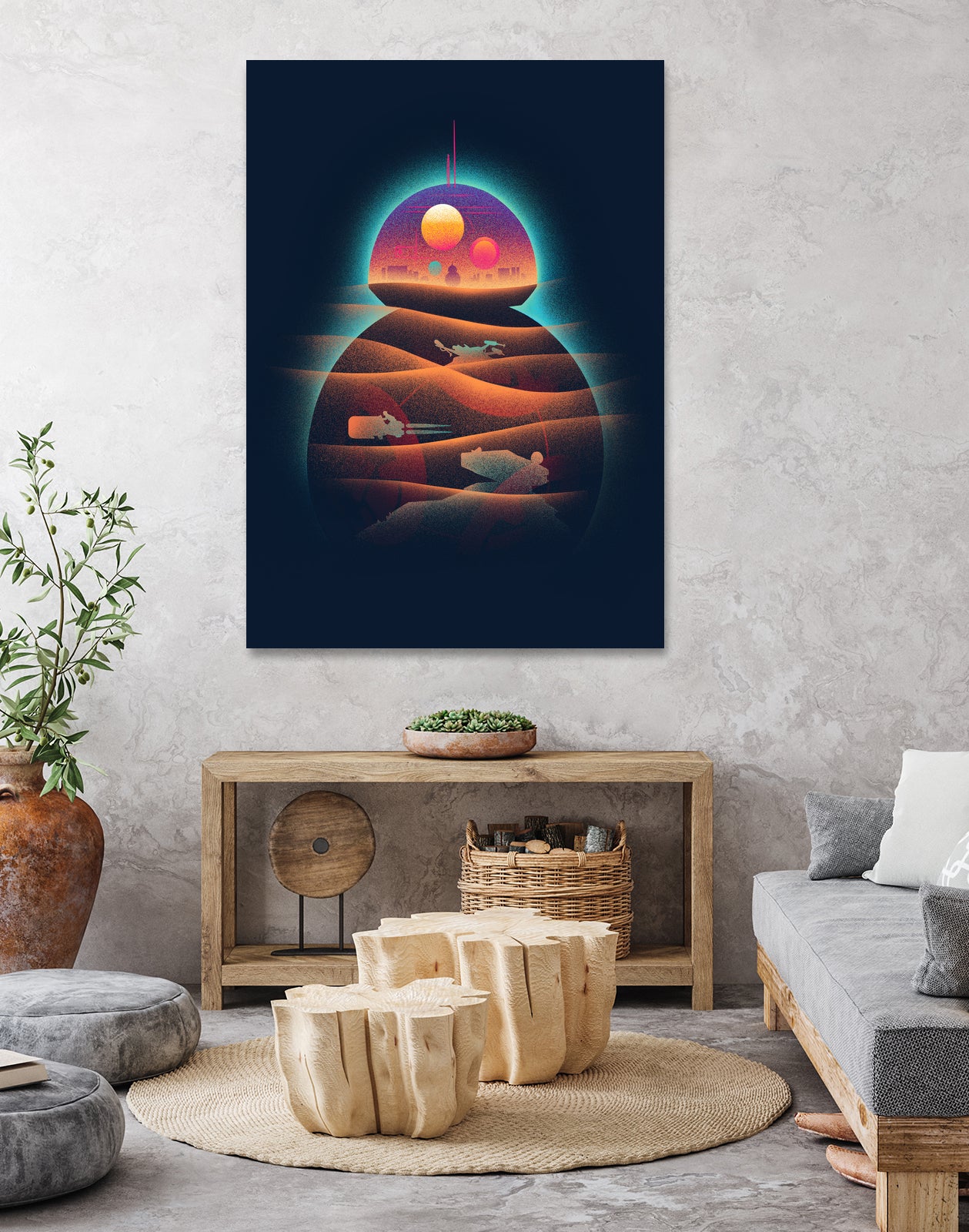 DROIDLAND by Victor Vercesi on GIANT ART - orange digital painting