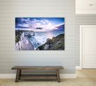 Natural Rock Arch -  Normandy, France by Petra Lang on GIANT ART - blue photo illustration