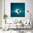 Astronaut Billards by Romina Lutz on GIANT ART - green digital painting
