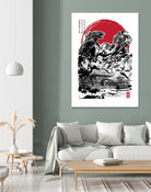 Attack on Japan Temple by Antonio Camarena on GIANT ART - white digital painting
