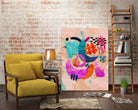 abstract embroidery by Nastya Bogdanova on GIANT ART - pink mixed media