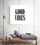 Good Vibes by Neli Dimitrova on GIANT ART - white typography