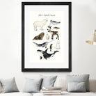 Arctic & Antarctic Animals by Amy Hamilton on GIANT ART - blue mixed media