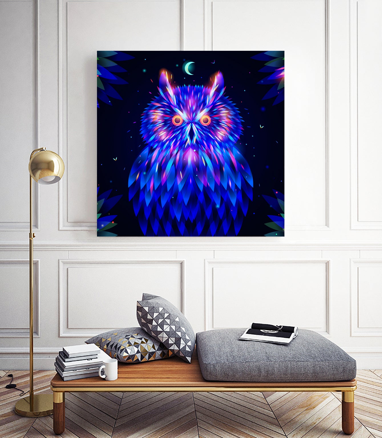 Fantasy Owl by Ilya Shapko on GIANT ART - blue character design