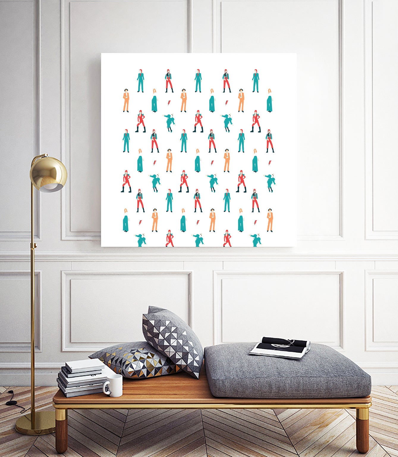 The Land Of Bowie by Moran Barkai on GIANT ART - white vector illustration