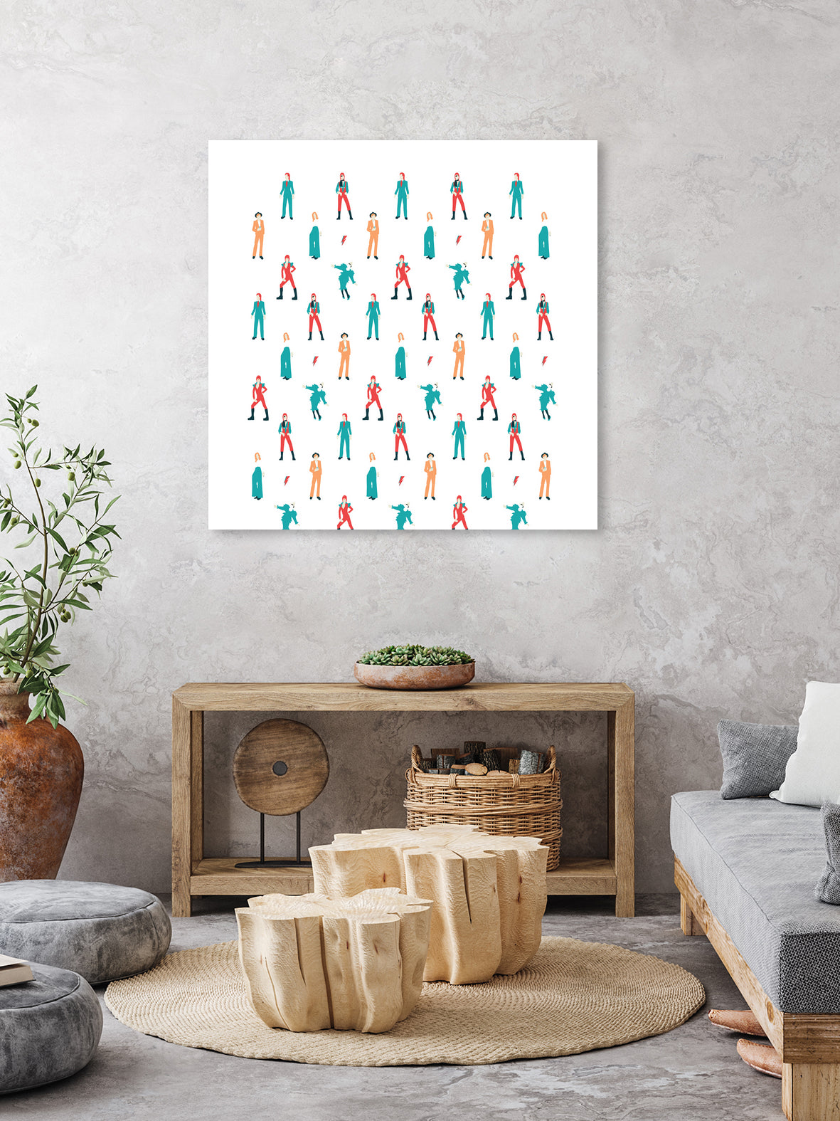 The Land Of Bowie by Moran Barkai on GIANT ART - white vector illustration