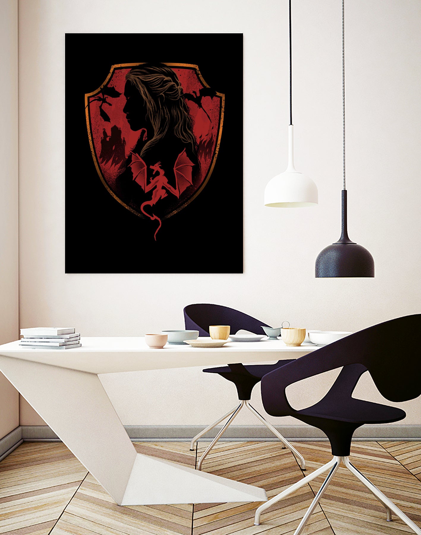 House of Dragons by Vincent Trinidad on GIANT ART - black digital painting