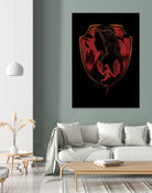 House of Dragons by Vincent Trinidad on GIANT ART - black digital painting