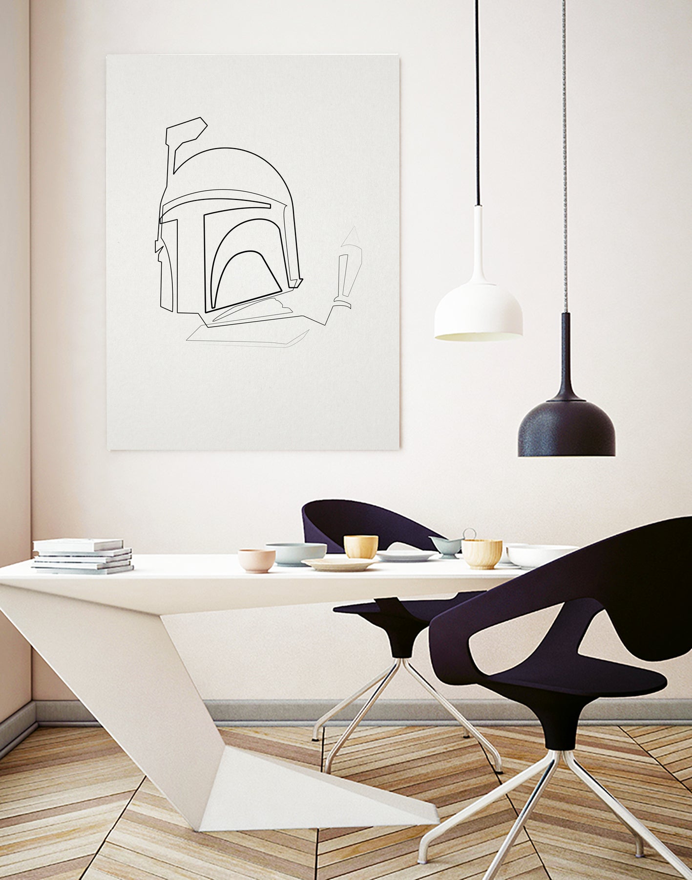 One Line Boba Fett by Christophe Louis on GIANT ART - digital drawing